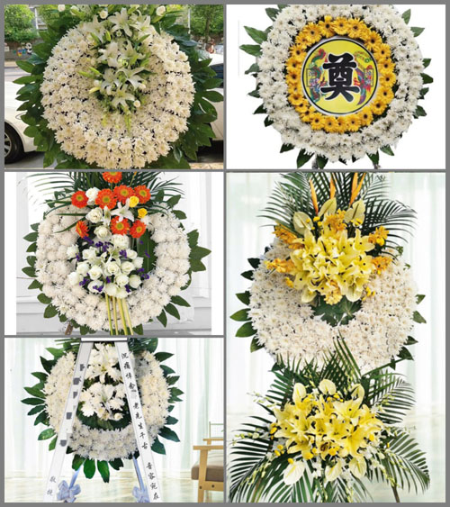 广东江门市鹤山市鹤城镇东坑村花圈速递
